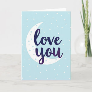Carte de Lune Simple Je T'Aime