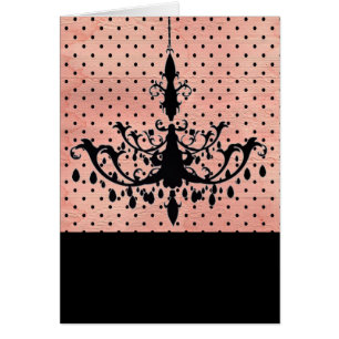 Carte de lustre noir spectaculaire ou Invitations 