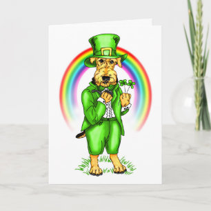 Carte de lutin de jour d'Airedale Terrier St
