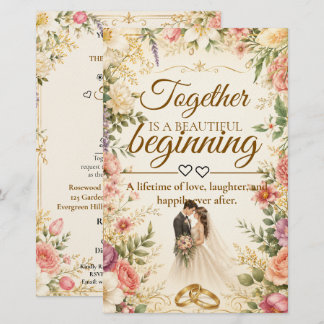 Carte de luxe éditable pour invitation de mariage
