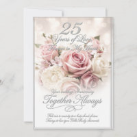 Carte de luxe pour les 25 ans de mariage