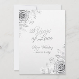 Carte de luxe pour les 25 ans de mariage avec moti