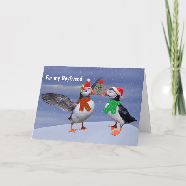 Carte de Macareux Festifs PETIT AMI (Devant)