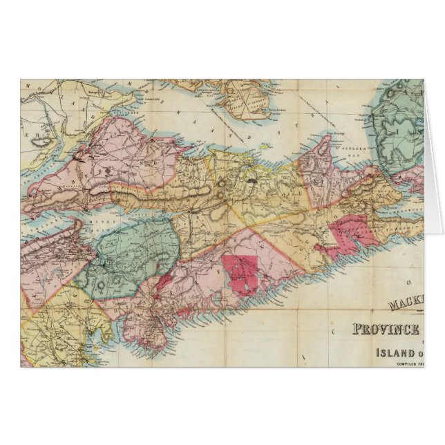 Carte de Mackinlay de la province de la Nouvelle-É (Devant horizontal)