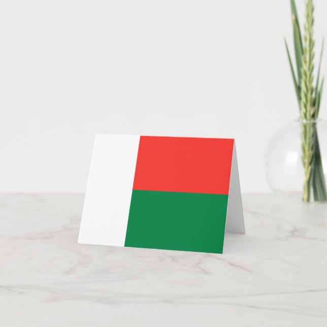 Carte de Madagascar avec drapeau (Devant)