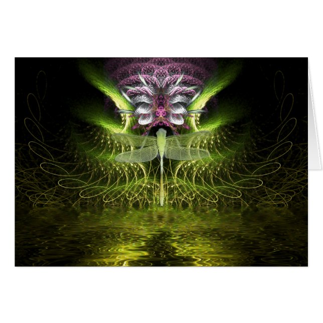 Carte de magie de libellule (Devant horizontal)