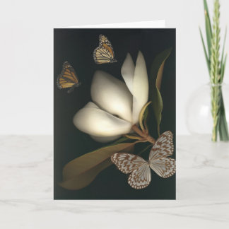 carte de magnolia et de note butterflies1