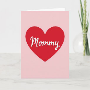 Carte de maman à l'amour de cœur cramoisi