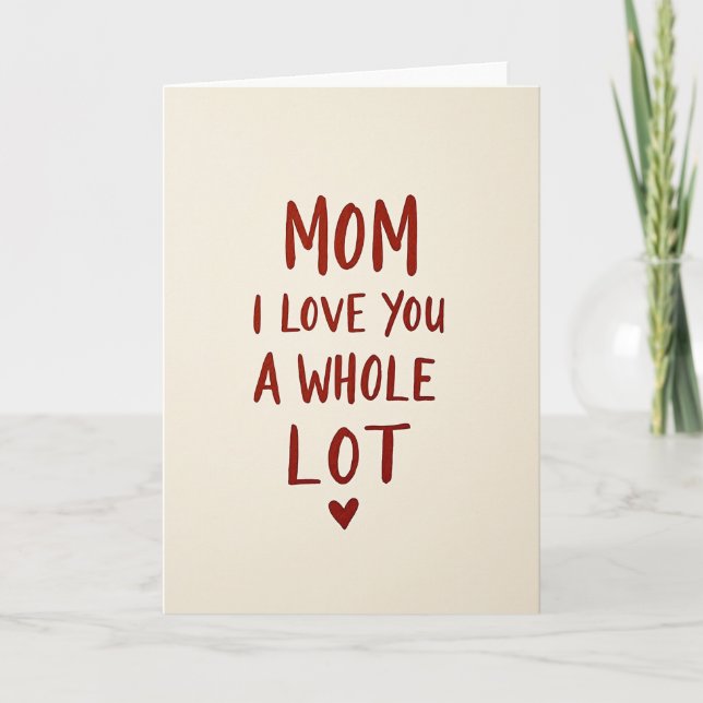 Carte de maman avec lettres manuscrites d'amour (Devant)