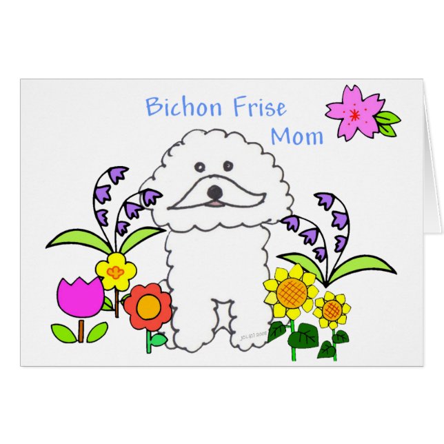 Carte de maman de Bichon Frise (Devant horizontal)