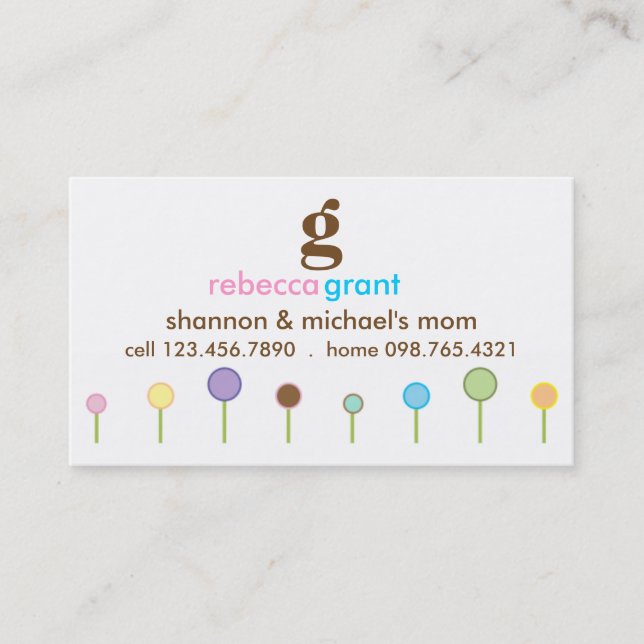 Carte de "maman" de pavot (Devant)