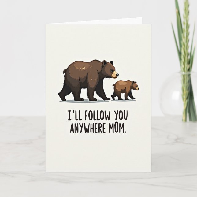 Carte de maman d'ours brun (Devant)