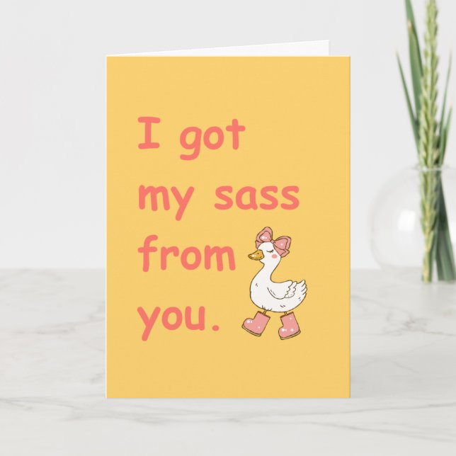 Carte de maman drôle Sarcasme maman Canard mignon  (Devant)
