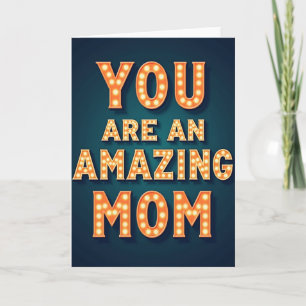 Carte de maman incroyable lumineuse