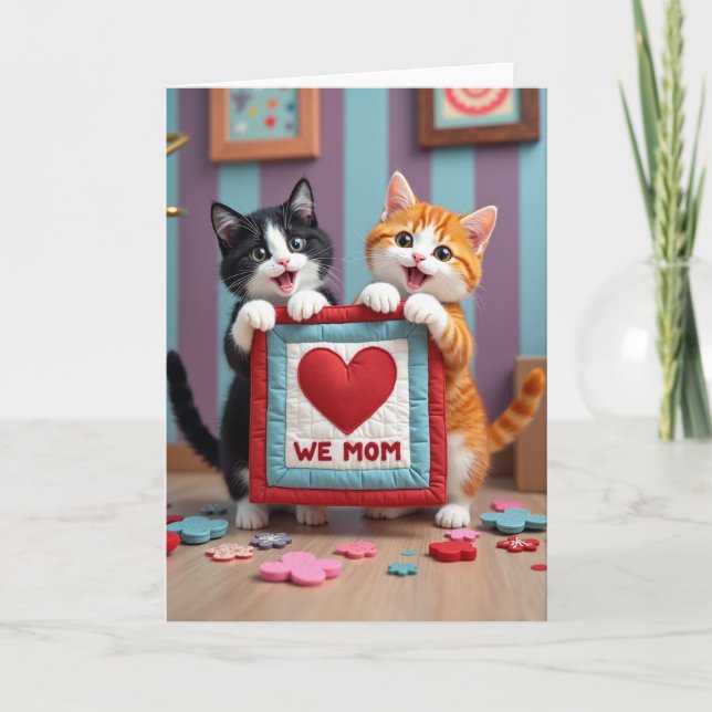 Carte de maman pour un petit chat doux (Devant)