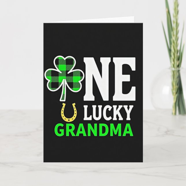 Carte de Mamie Plaid Shamrock (Devant)