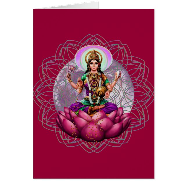 Carte de mandala de fortune de Lakshmi (Devant)