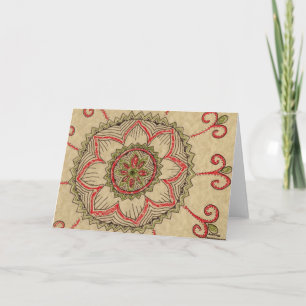 Carte de Mandala-Salutation de vacances