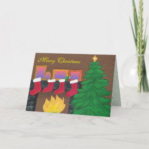 Carte de manteau de Noël