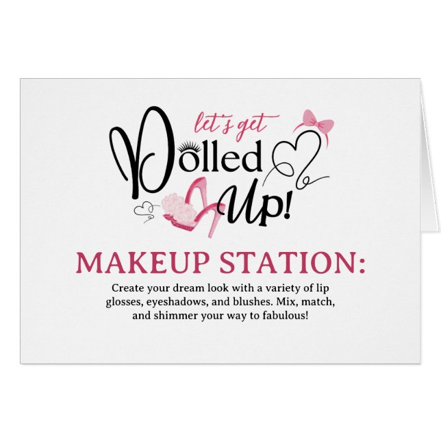 Carte de maquillage pliée (Devant horizontal)