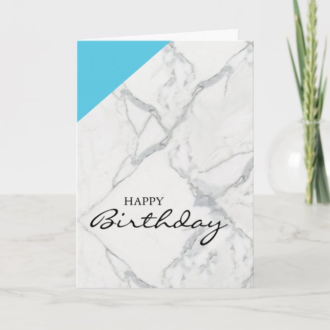 Carte de marbre de joyeux anniversaire (Devant)