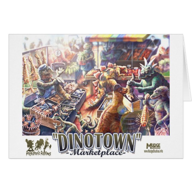 Carte de marché de dinosaure de Dinotown (Devant horizontal)