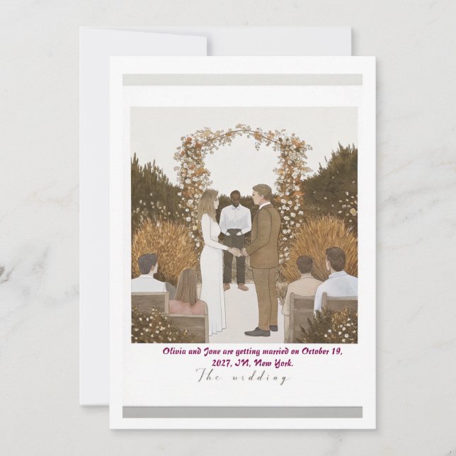 CARTE DE MARIAGE (Devant)