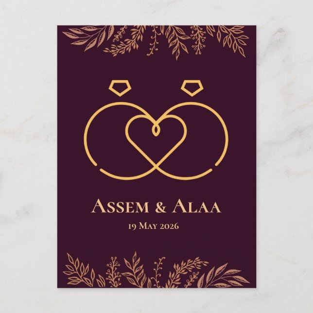 carte de mariage (Devant)