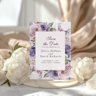 Carte de mariage à date de sauvegarde Fleur de lil