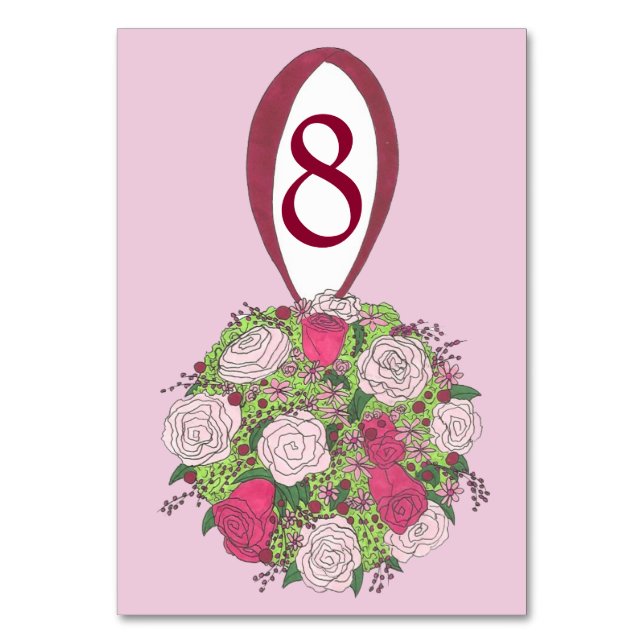 Carte de Mariage à fleurs de rose rose (Par défaut)