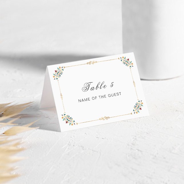 Carte de mariage à motif géométrique classique vin (Créateur téléchargé)