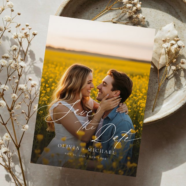 Carte de Mariage à Sauvegarder avec Code QR Photo  (Créateur téléchargé)