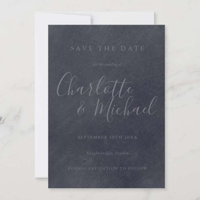 Carte de mariage à signature sur tableau noir pour (Devant)