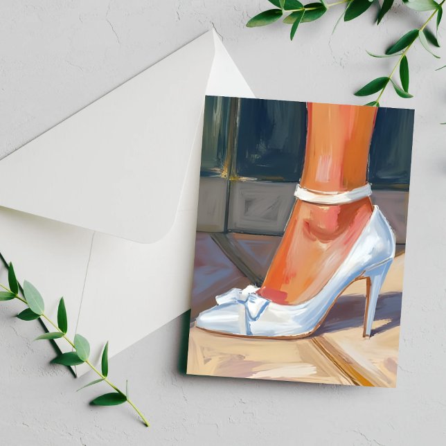 Carte de mariage à talons blancs pour la mariée (Créateur téléchargé)