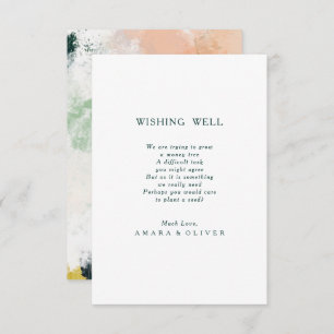 Carte de Mariage Abstrait coloré Wishing Well