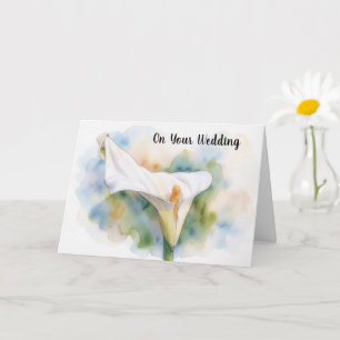 Carte de mariage artistique avec calla lily blanch