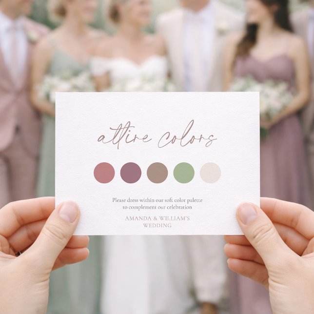 Carte de mariage aux couleurs de tenue florale dou (Créateur téléchargé)