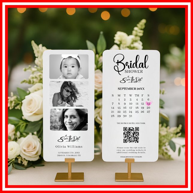 Carte de mariage avec code QR pour photo de save t (Créateur téléchargé)
