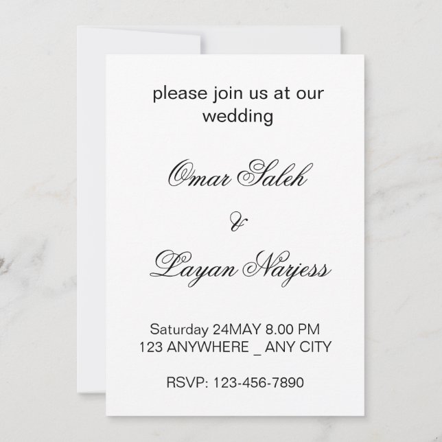 Carte de mariage avec cœur en 3D (Dos)