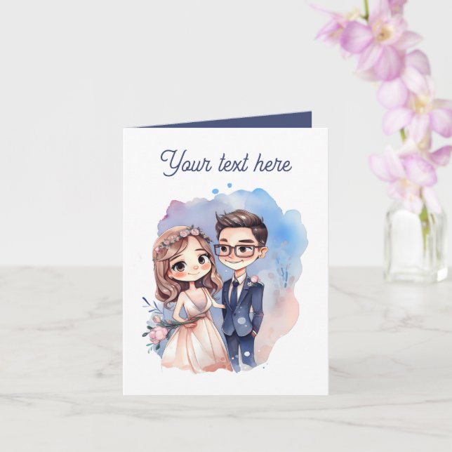 Carte de mariage avec message à toutes fins (Orchidée)