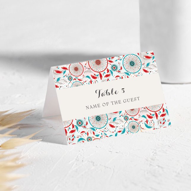 Carte de mariage bohème tribale Dreamcatcher (Créateur téléchargé)