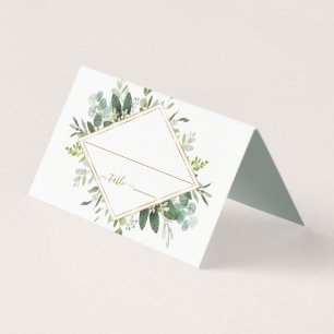 Carte de Mariage Botanique Gold Diamond Green