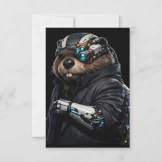 Carte de mariage Byte Beaver