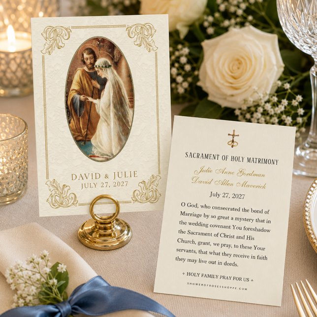 Carte de mariage catholique simple élégante (Créateur téléchargé)