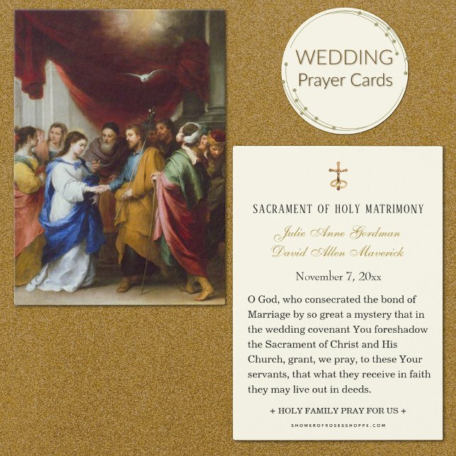 Carte de mariage catholique simple élégante (Créateur téléchargé)