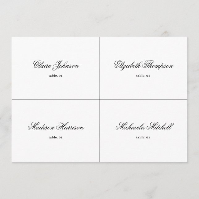 Carte de Mariage classique noir et blanc do-it-you (Devant)