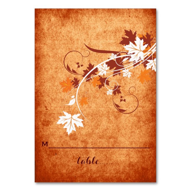Carte de mariage de automne orange feuille Maple (Par défaut)