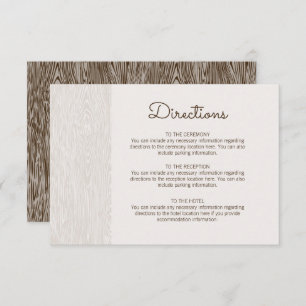 Carte de Mariage de bois rustique moderne