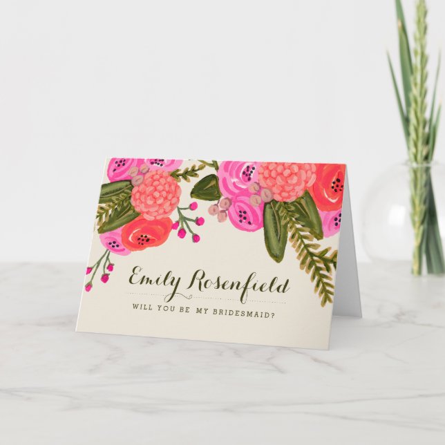 Carte de mariage de jardin vintage (Devant)