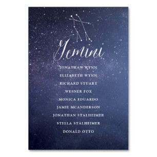 Carte de Mariage de la constellation Gemini